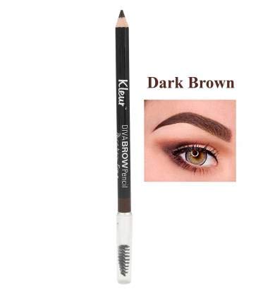 Kleur Diva Brow Pencil - Paraben Free, Dark Brown Eyebrow Pencil for Natural Looking Brows - Perfect for Everyday Makeup & Professional Looks