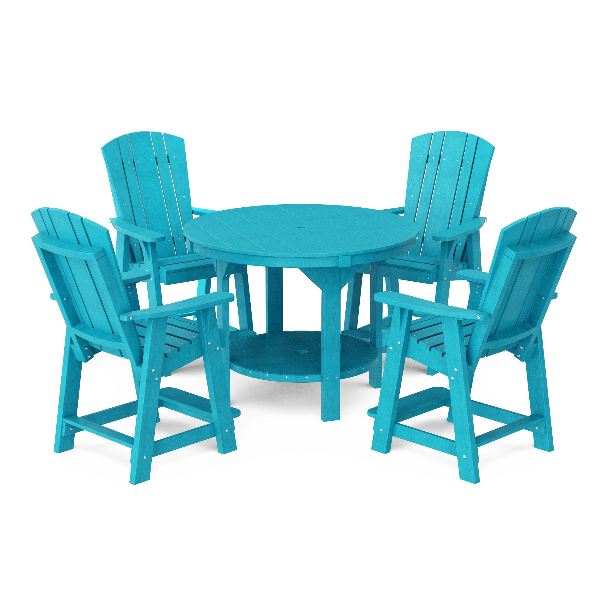 Heritage 5-Piece 48-Inch Pub Counter Height Dining Set - Perfect for Kitchen Islands, Breakfast Bars & Small Space Entertaining