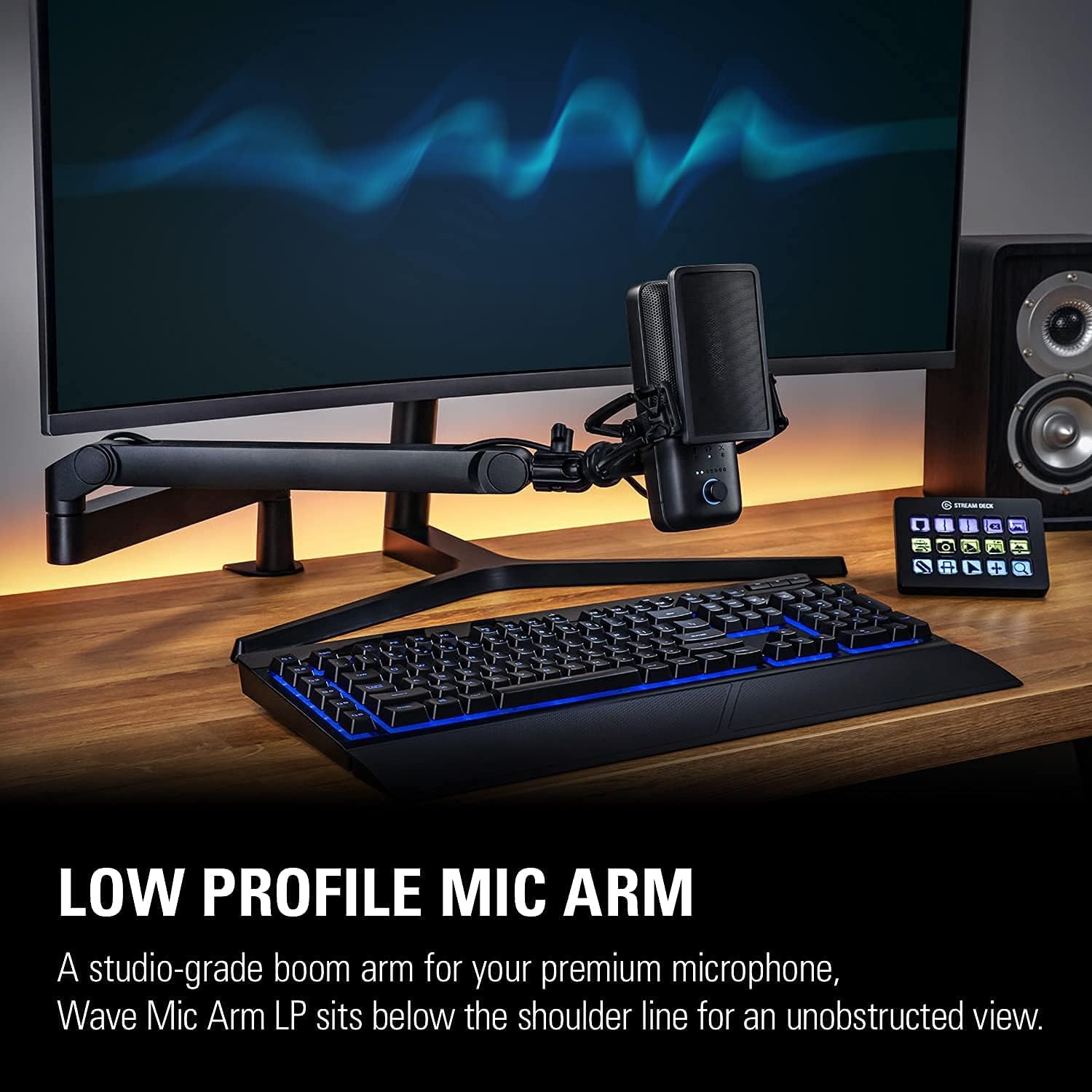 Elgato Wave DX XLR Dynamic Microphone - Professional Studio-Quality Mic for Streaming, Podcasting & Voice Recording | Speech Optimized, Noise Reduction, Wide Acceptance Angle | Perfect for Content Creators & Home Studios