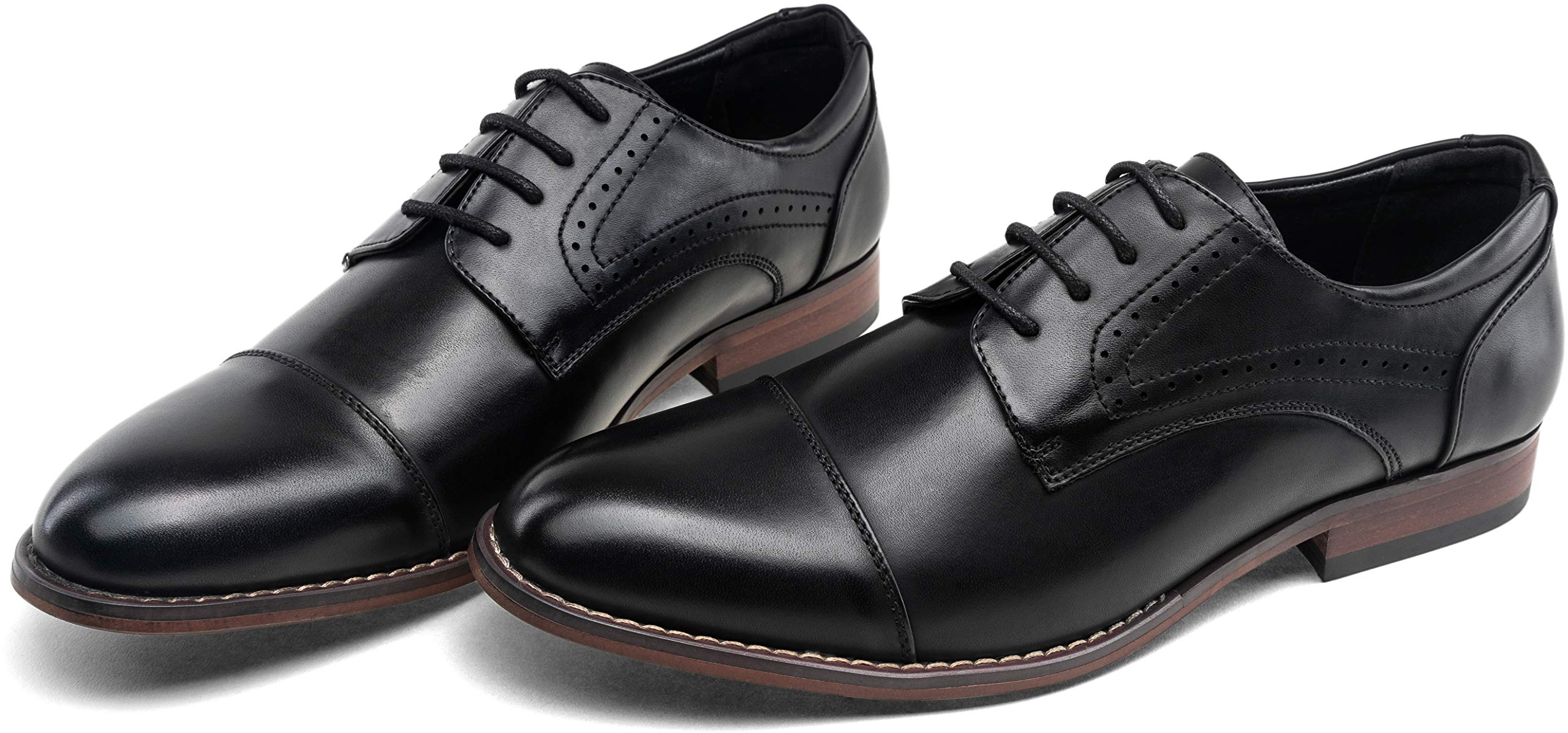 Vostey Classic Wingtip Brogue Oxford Dress Shoes for Men - Formal Business & Wedding Attire