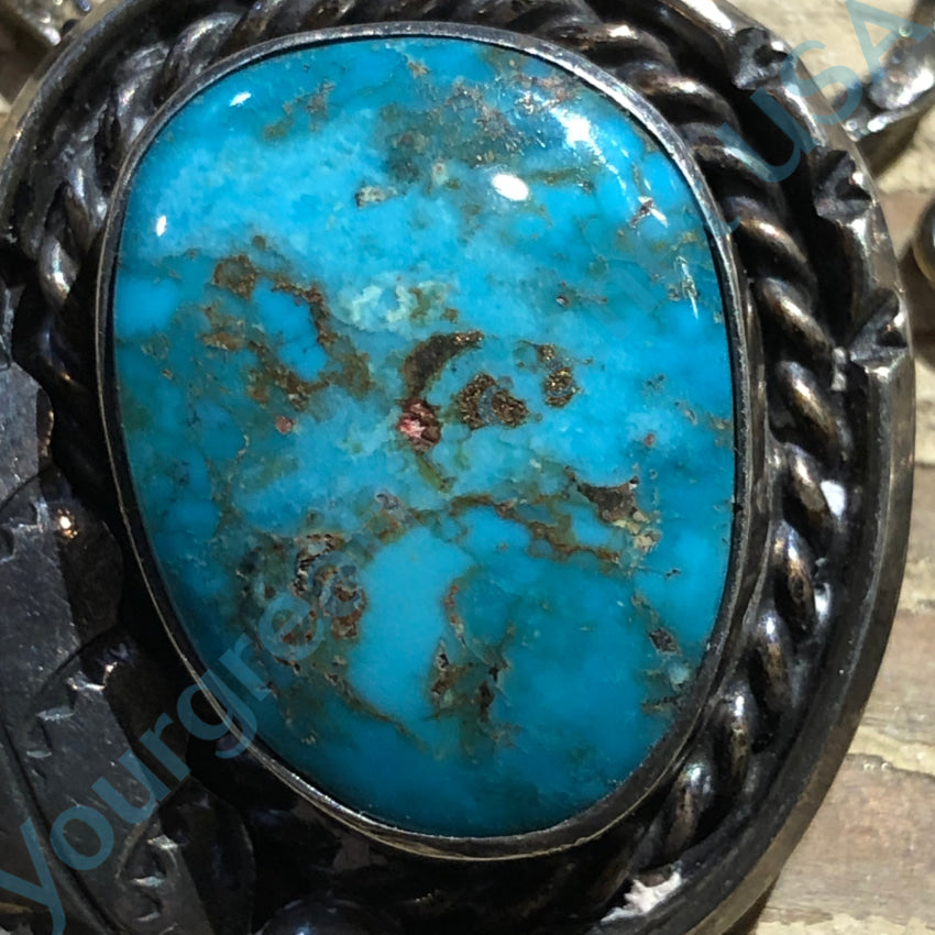 Vintage Navajo Turquoise Necklace & Pin - Sterling Silver Jewelry for Women, Handmade Southwest Style, Perfect for Boho Fashion & Special Occasions
