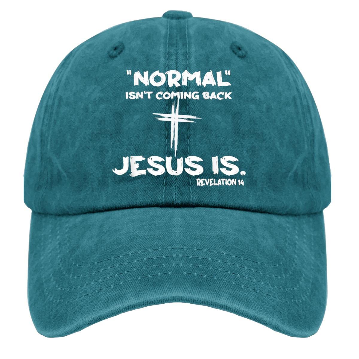 Jesus is Coming Revelation Baseball Cap for Women - Vintage 90s Washed Adjustable Hat - Christian Faith Accessory for Church, Bible Study & Everyday Wear