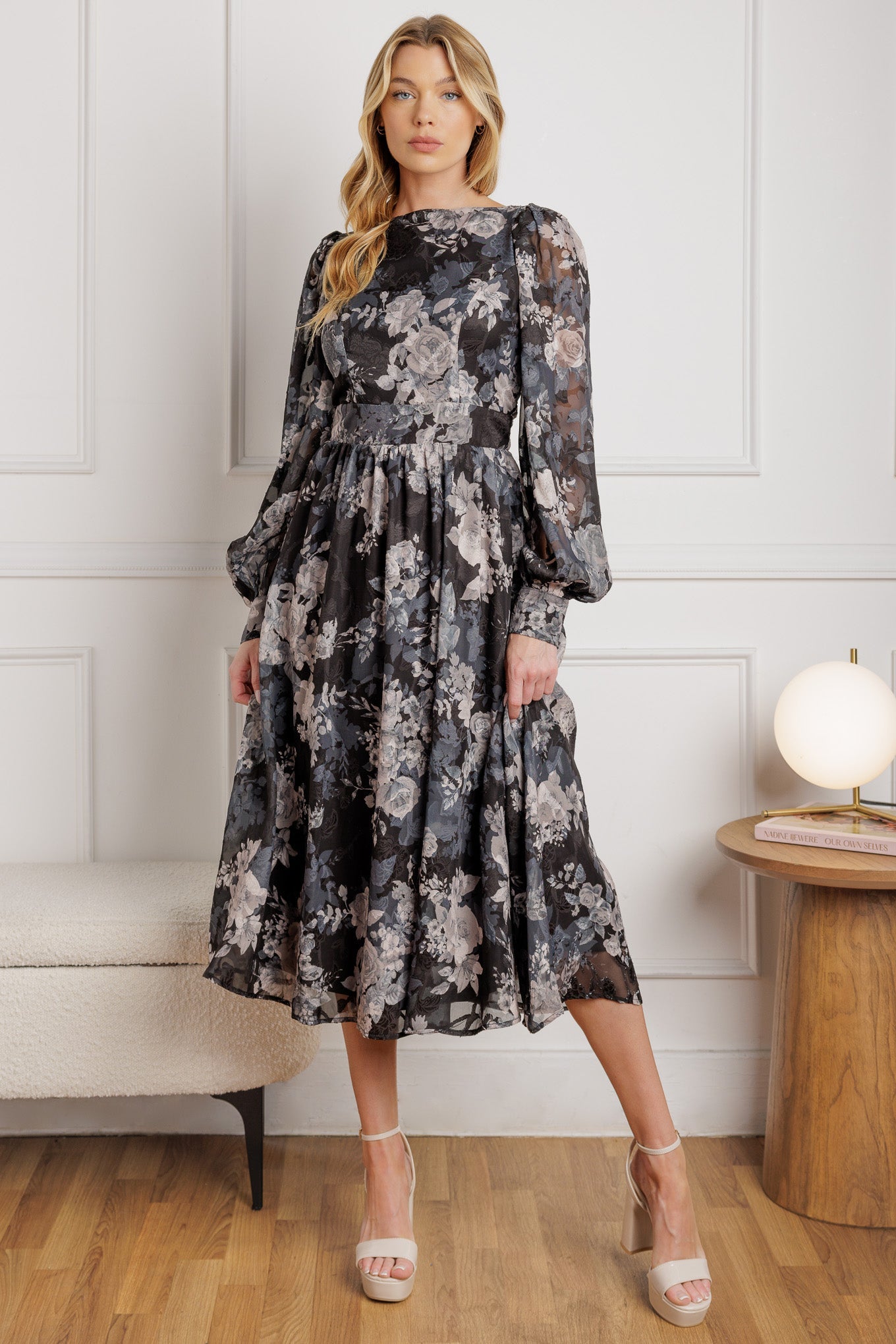 BE SOMEONE WOVEN MIDI DRESS - Flowy Summer Dress for Women, Elegant A-Line Midi Dress with Pockets - Perfect for Beach Vacations, Date Nights & Office Wear