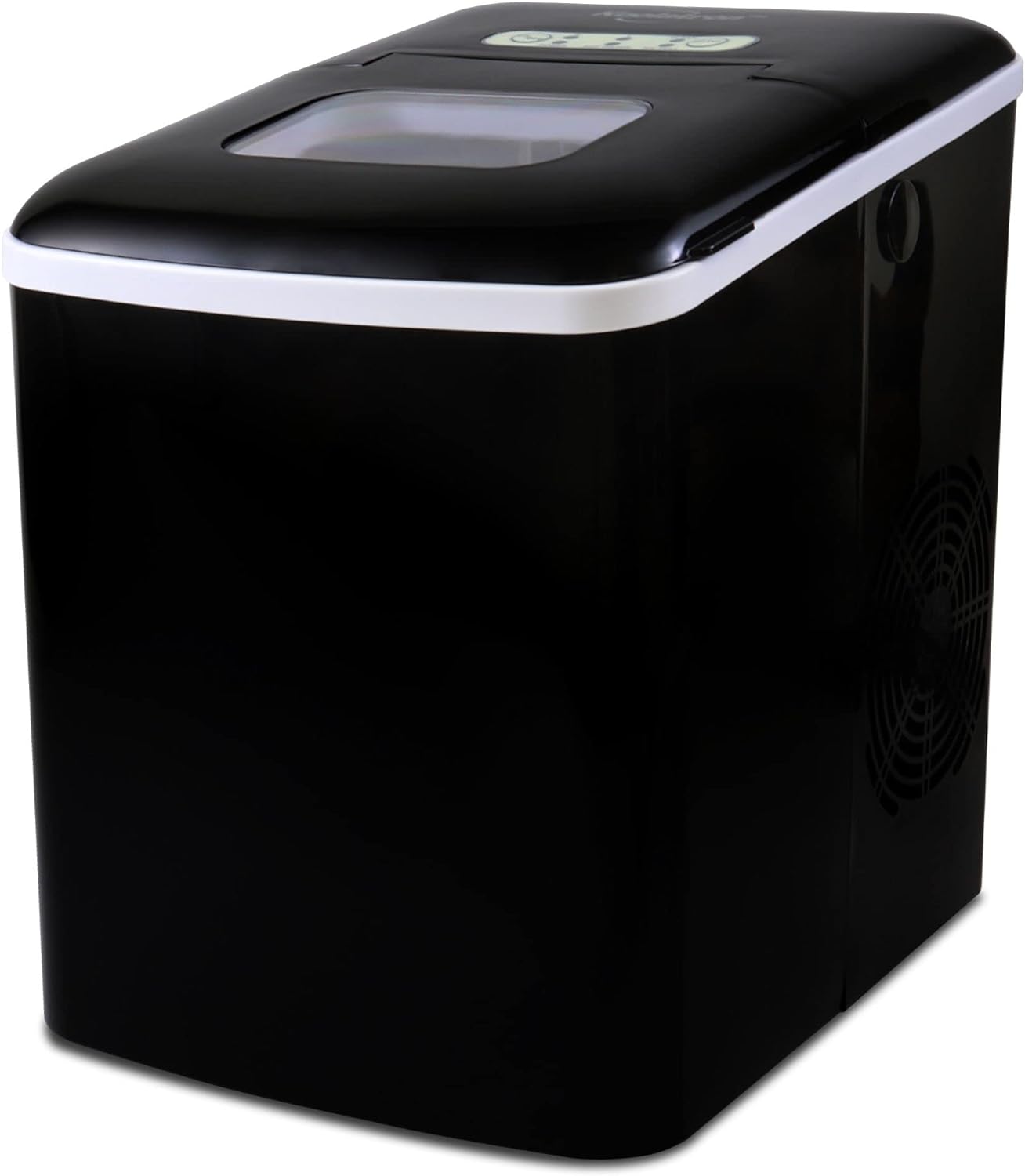 KOOLATRON KIM23B Portable Countertop Ice Maker Machine - 26Lbs/24Hrs, Self-Cleaning, Digital Display, LED Indicators, Black - Perfect for Home, Office, Parties & Outdoor Use