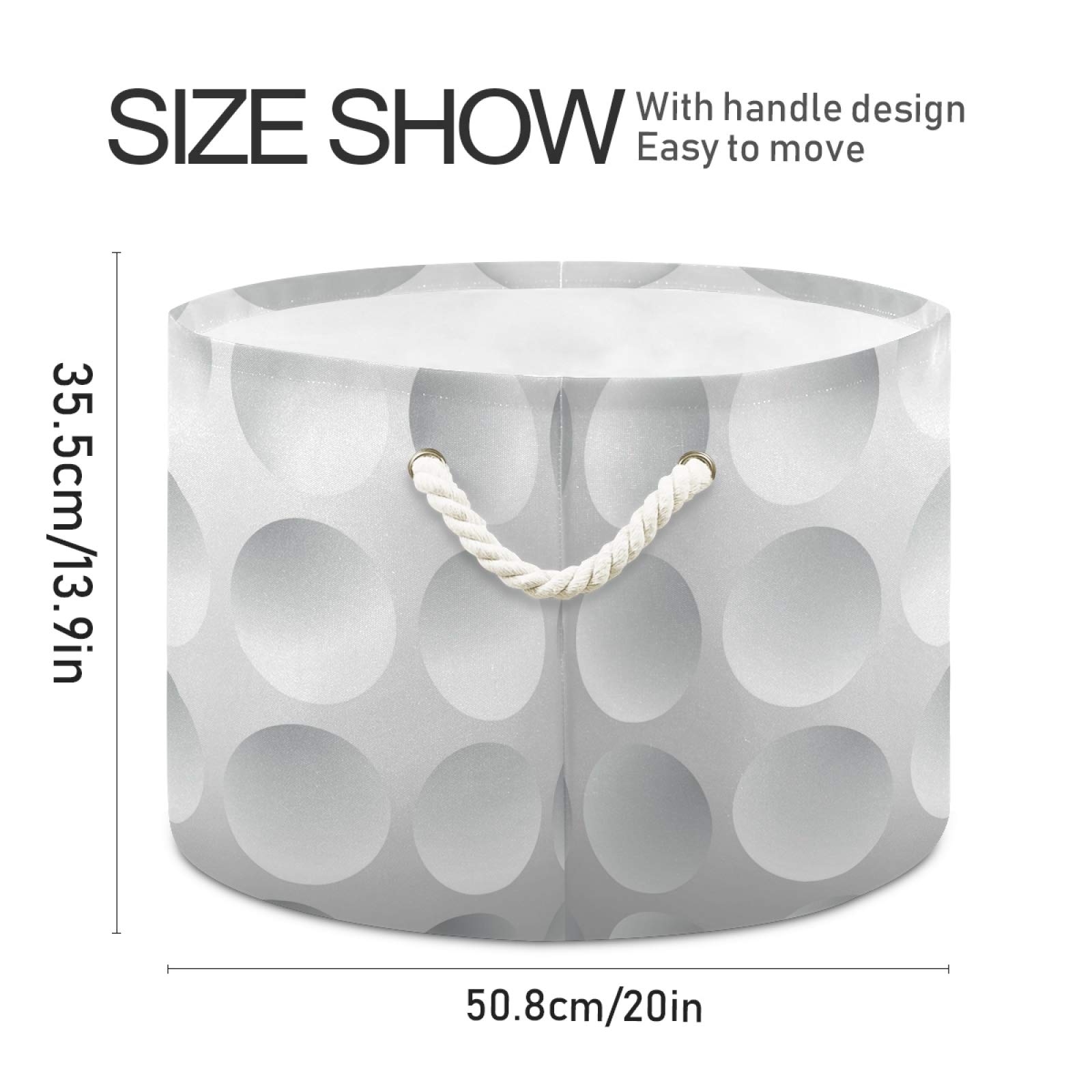 Waterproof Collapsible Storage Basket - Golf Ball Laundry Hamper & Baby Nursery Organizer with Handles for Bathroom, Toys & Clothes | Portable Foldable Bin for Sports Gear, Home Organization & Travel Use