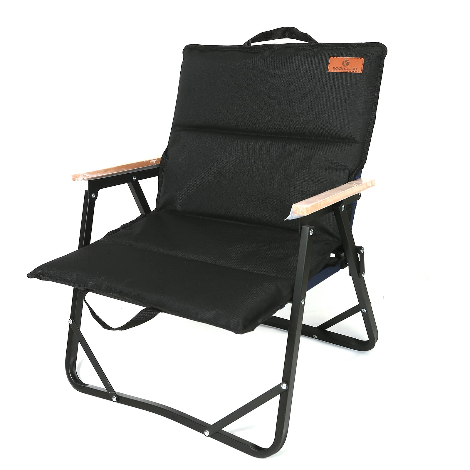 ROCK CLOUD Portable Folding Camping Chair - Lightweight Low Beach Chair for Outdoor Activities, Camping, Lawn, Hiking, Sports & Hunting - Includes Removable Soft Pad (Perfect for Backyard, Beach, Picnics & Tailgating)