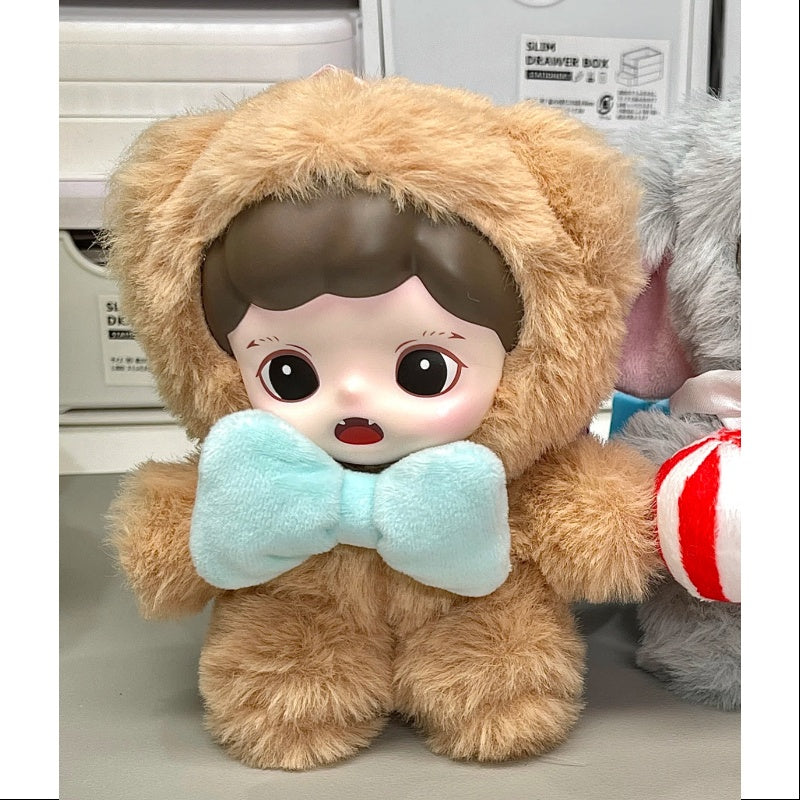 Baby Zoraa Fluffy Cabin Series Vinyl Plush Lulu Bear - Ultra Soft Stuffed Animal Toy for Kids & Nursery Decor | Perfect for Cuddling, Gift Giving & Baby Shower Presents