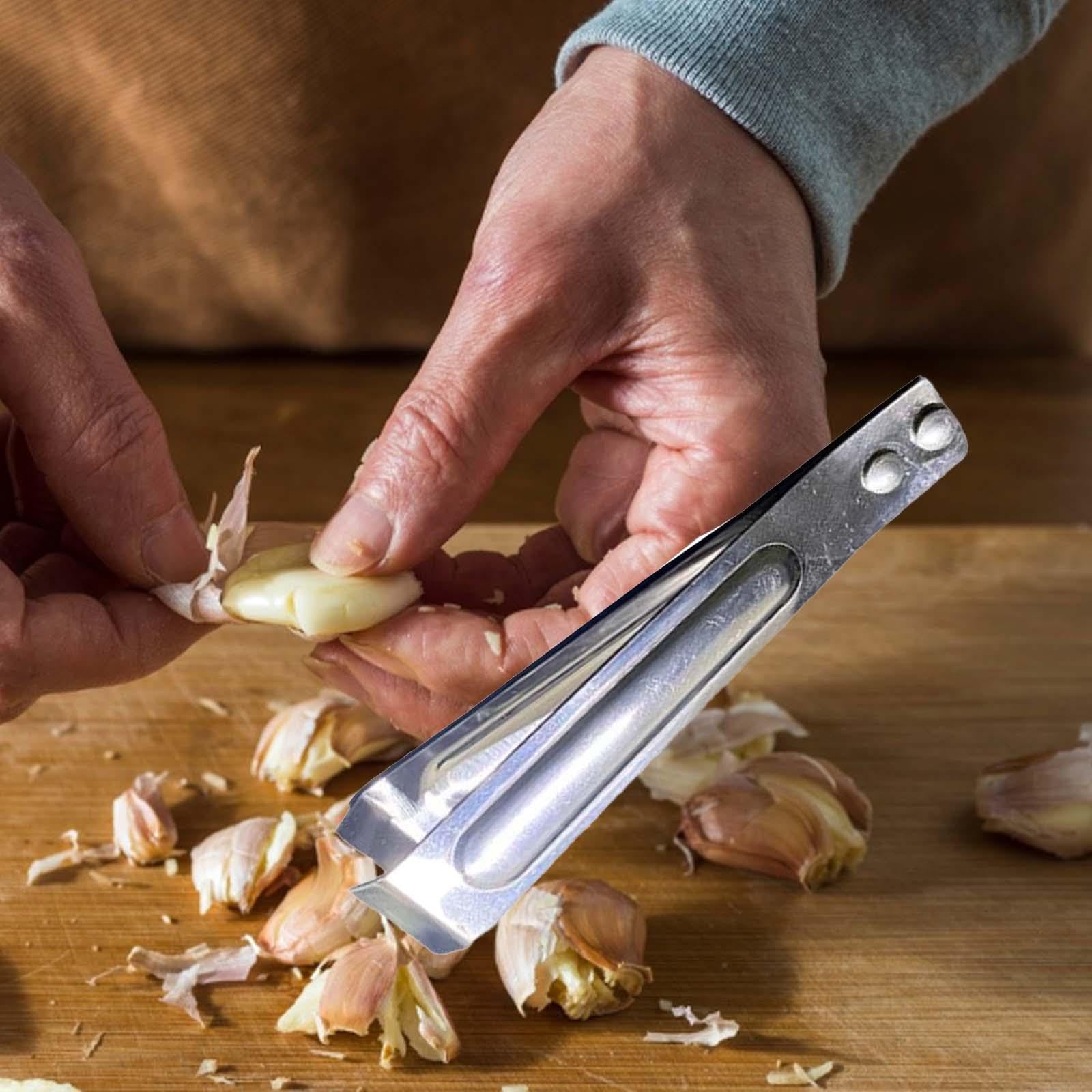 MERISHOPP® Stainless Steel Garlic Peeler & Fish Bone Tweezers - Durable Kitchen Cooking Tools for Garlic, Seafood, and More | Perfect for Home Chefs & Food Prep