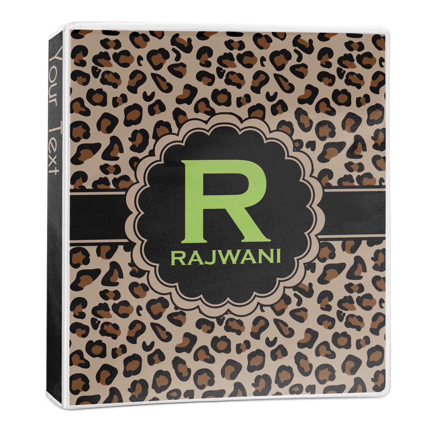 Personalized Granite Leopard 3-Ring Binder - 1 Inch School & Office Supplies for Organizing Documents, Notes & Projects