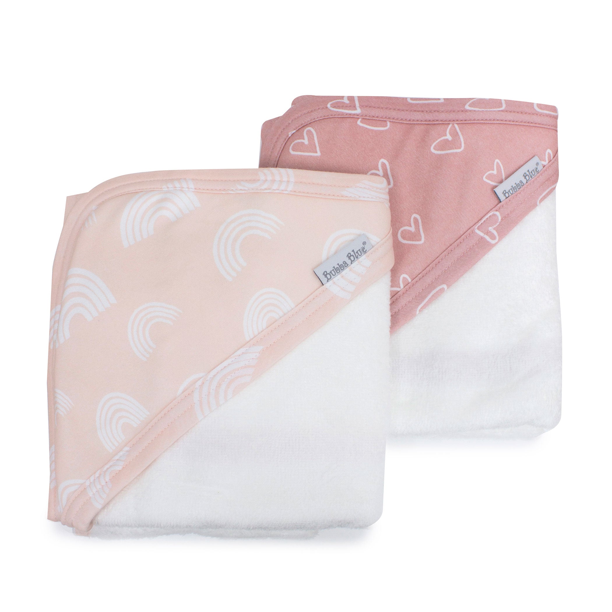 Nordic Style 2-Pack Hooded Towel Set - Dusty Berry & Rose | Soft Absorbent Bath Towels for Babies, Kids & Adults | Perfect for Spa, Beach & Pool Use