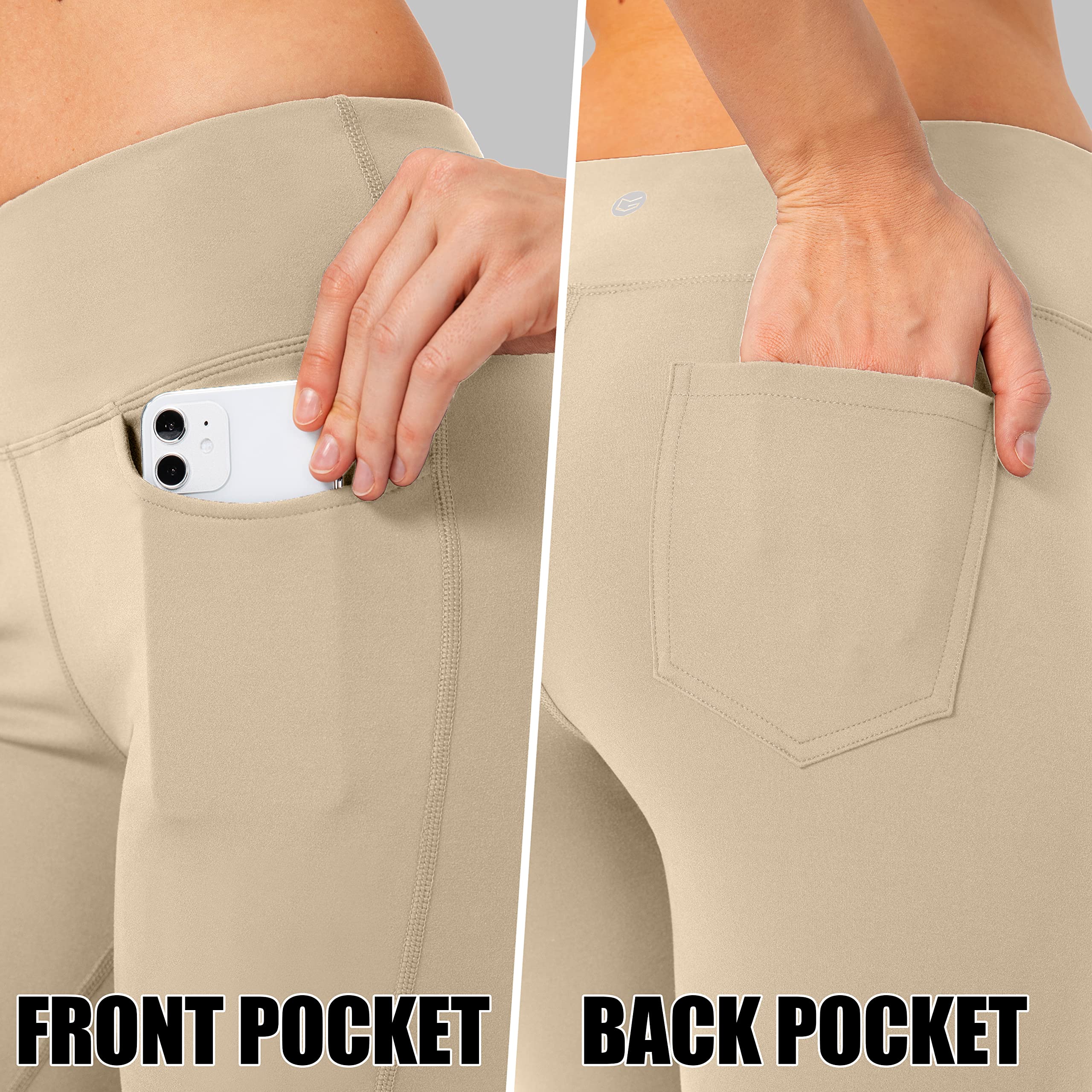 Gradual Women's High Waist Bootcut Yoga Pants with 4 Pockets - Professional Work Dress Pants for Office, Yoga & Casual Wear