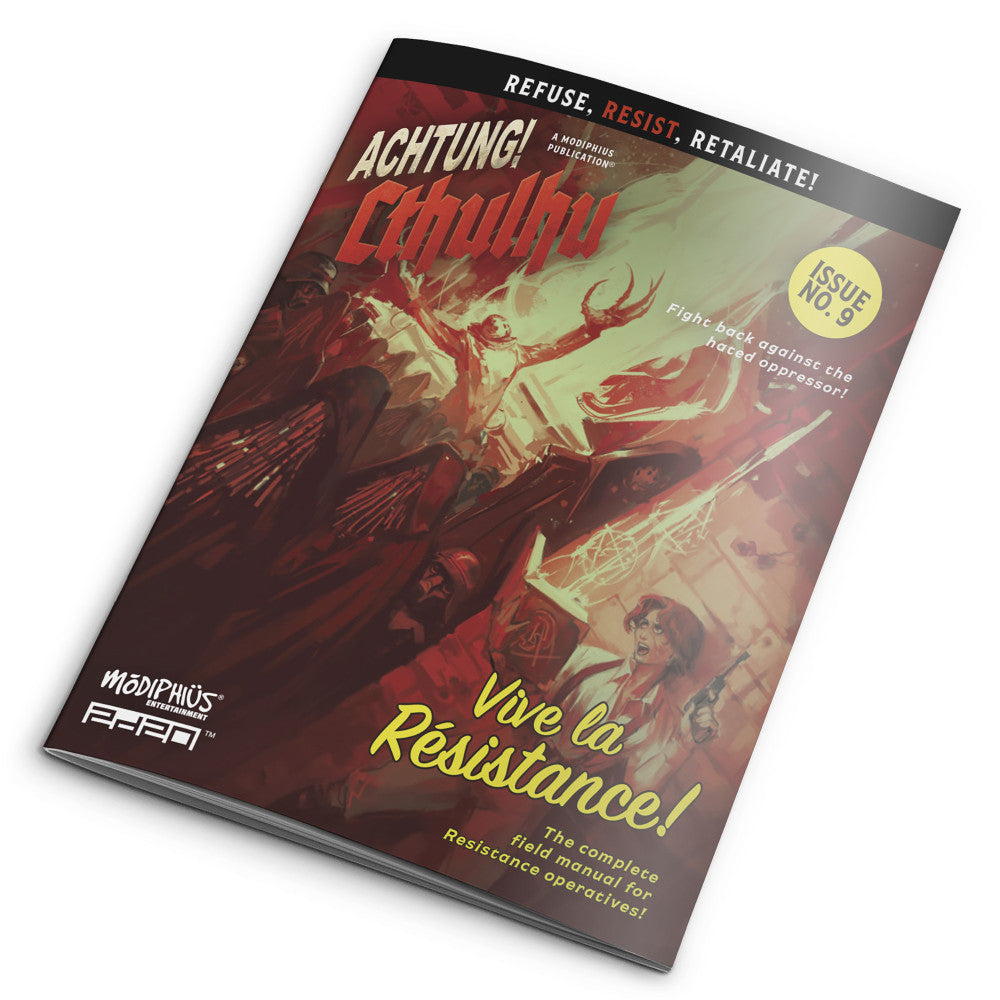 Achtung! Cthulhu 2d20 Vive La Resistance Issue No.9 - Lovecraftian Horror RPG Adventure for Tabletop Gaming & Roleplaying Sessions