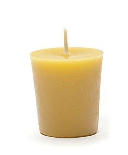 Pure Raw Natural Beeswax Votive Candles - 48 Pack, Unscented Eco-Friendly Handmade Candles for Home Decor, Wedding, Aromatherapy, Relaxation & Meditation