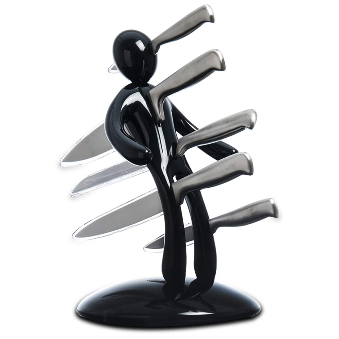 Premium 5-Piece Stainless Steel Kitchen Knife Set with Wooden Block - Professional Chef Knives for Cooking, Slicing, Dicing - Perfect for Home Kitchens & Gourmet Cooking