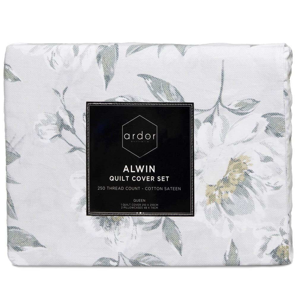 Premium Alwin Quilt Cover Set - King Size Bedding with Soft Fabric & Stylish Design | Perfect for Master Bedroom, Guest Room & Luxury Hotels