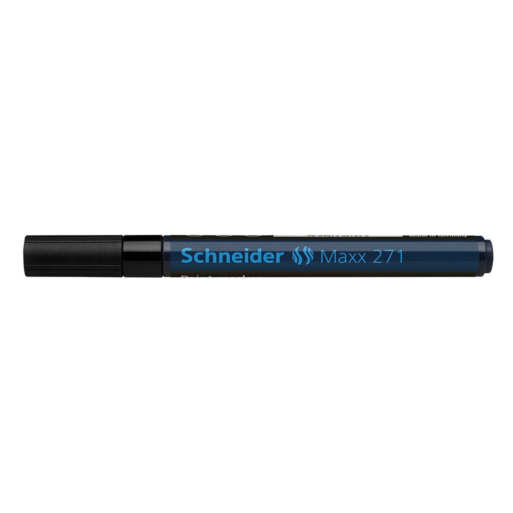 Schneider Paint Marker Pen - Black Ink, Permanent Waterproof Marker for Art, DIY, Crafts & Signage - Perfect for Canvas, Metal, Wood & Glass