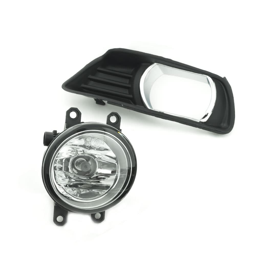 2007-2009 Toyota Camry Fog Lights Replacement - LED Driving Lamps with Chrome Trim Bezels & Switch (Left+Right Pair) - Perfect for Night Driving and Enhanced Visibility