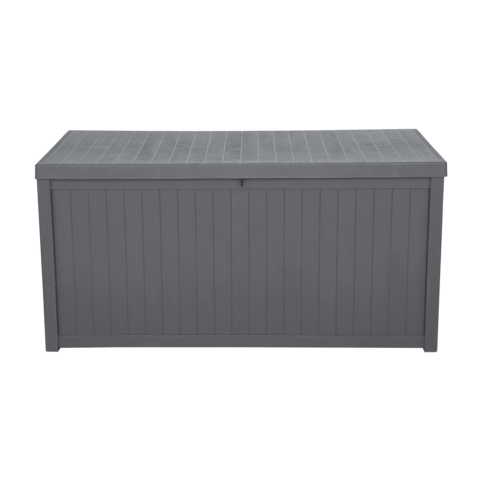113 Gallon Outdoor Plastic Waterproof Deck Storage Box - Grey - Organize Patio Furniture, Cushions & Garden Tools - Perfect for Backyard, Poolside & Outdoor Storage