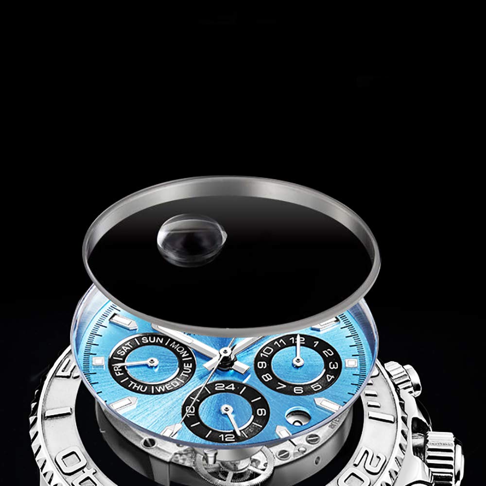 LOREO Men's Automatic Watch - Stainless Steel, Sapphire Glass, Ceramic Bezel, Date Display, Waterproof Military Dive Watch for Men | Perfect for Swimming, Diving & Everyday Wear