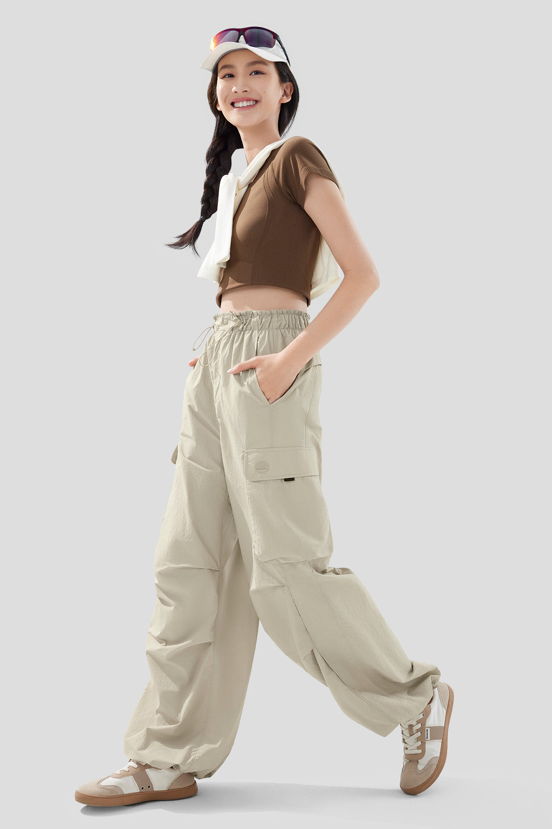 Women's Quick Dry Parachute Pants UPF 50+ Sun Protection - Lightweight Hiking Travel Yoga Outdoor Adventure Pants