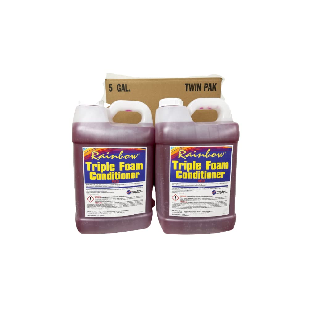 Rainbow Triple Foam Car Wash Conditioner - 2.5 Gallon (2 Pack) for Self Service Car Wash | Red, Blue & Green Options | Professional Auto Detailing & Touchless Car Wash Solution