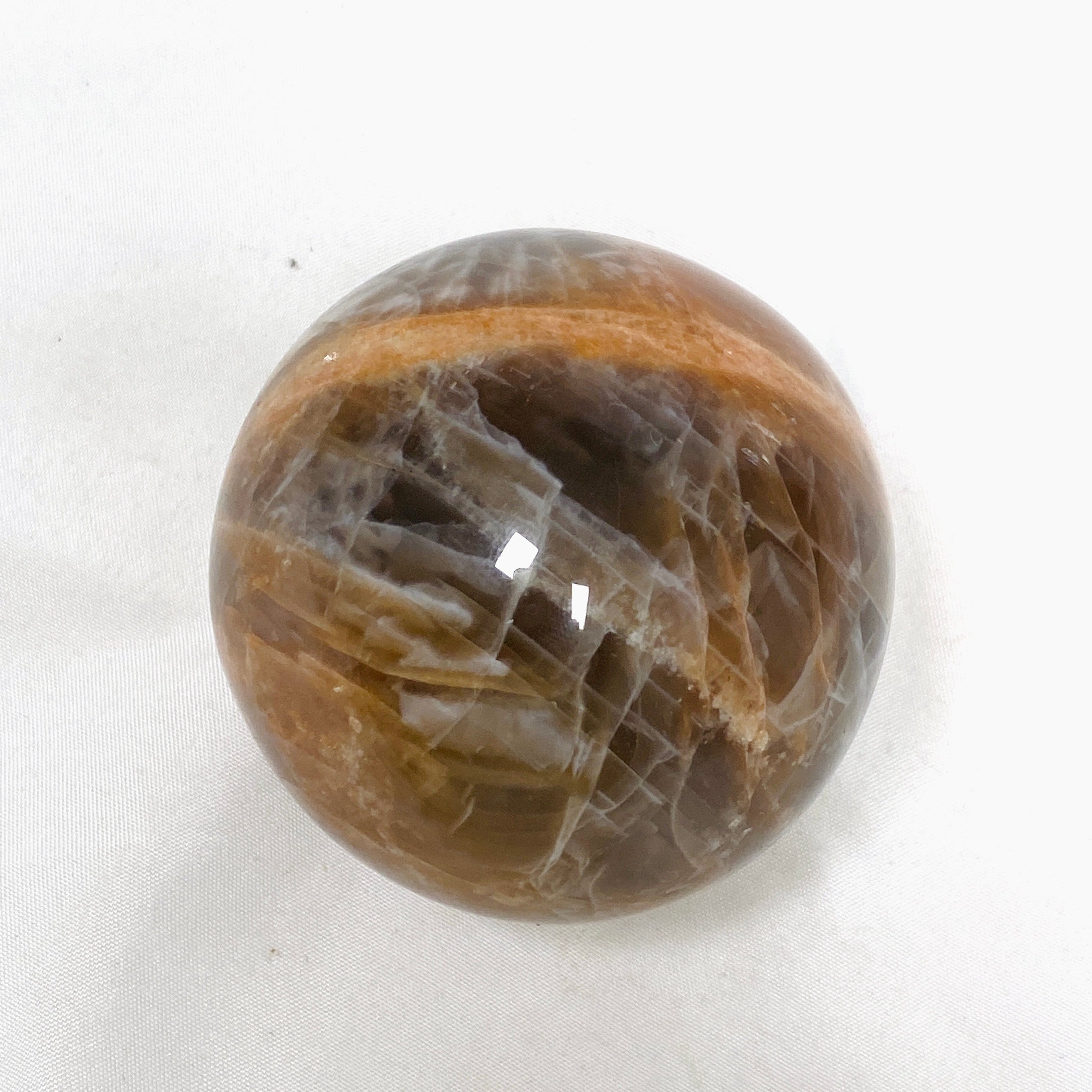 Natural Peach Moonstone Sphere PMS06 - Healing Crystal for Meditation, Reiki & Home Decor - Perfect for Spiritual Gifts & Energy Balancing
