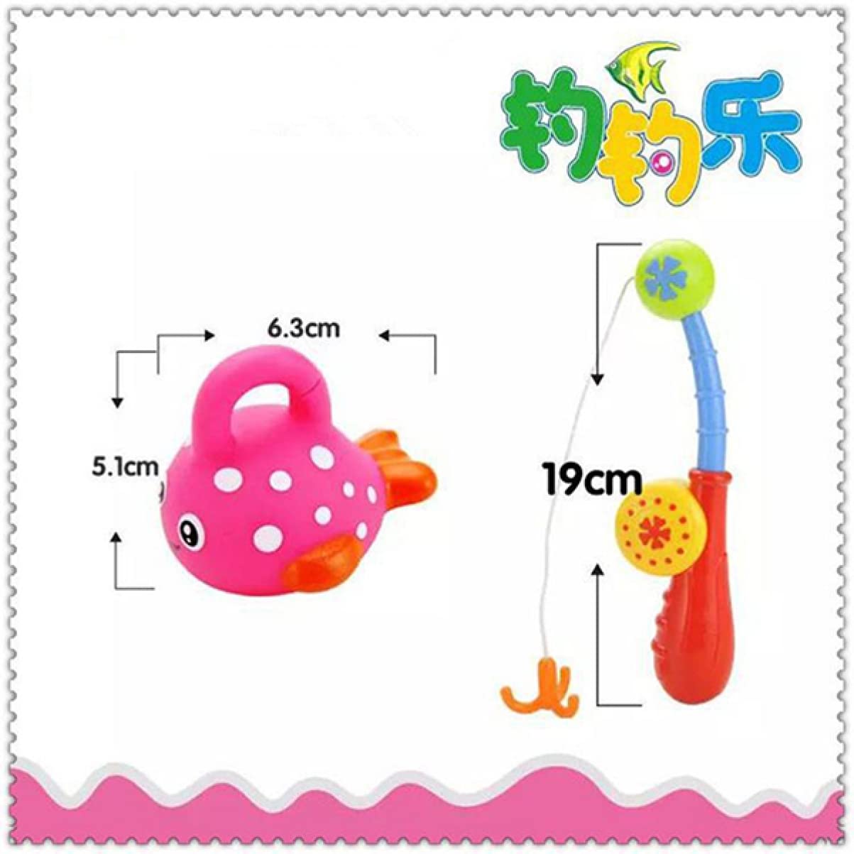 TOYANDONA 2 Pack Fishing Bath Toys Set with Fishing Rod & Rubber Fish - Fun Educational Water Play for Toddlers & Kids - Perfect for Bathtime, Pool Parties & Outdoor Activities
