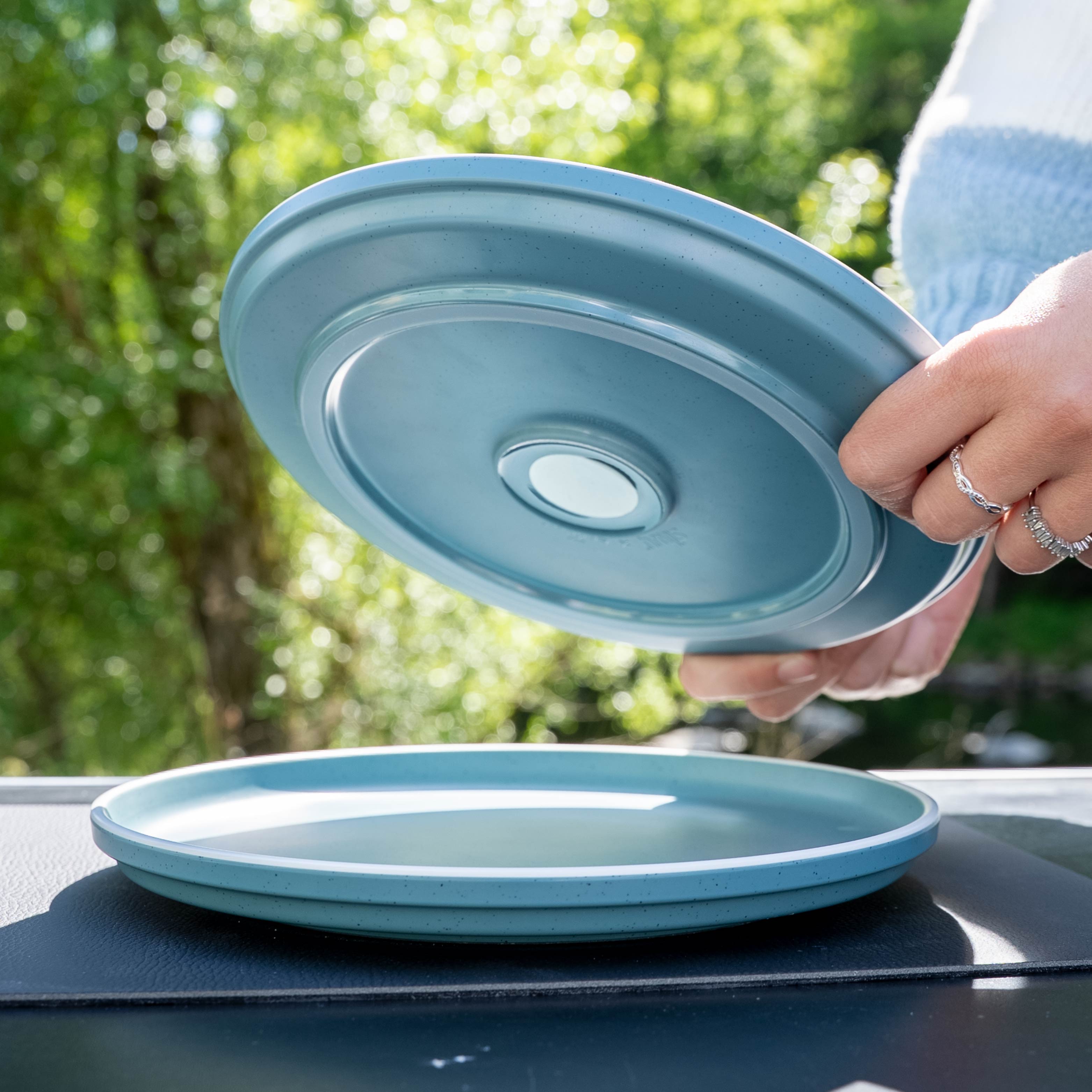 DOLOMIT BLUE Plastic Magnet Plate - 25cm Diameter, Durable & Lightweight for Fridge, Office & Kitchen Organization