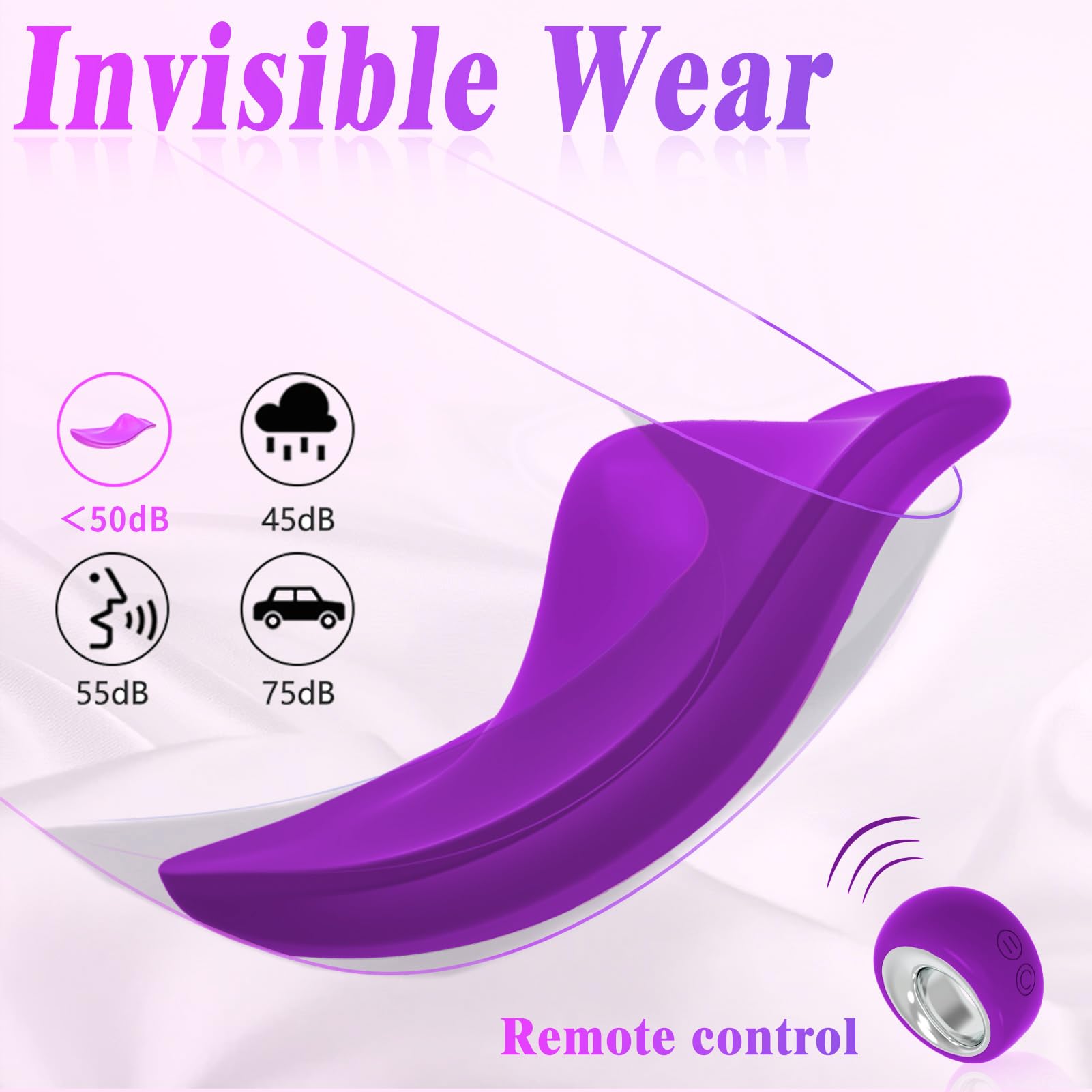 Remote Control Wearable Panty Vibrator for Women & Couples - 12 Powerful Vibration Modes, Quiet Rose Design - Perfect for Discreet Public Play, Couples Foreplay & Solo Pleasure