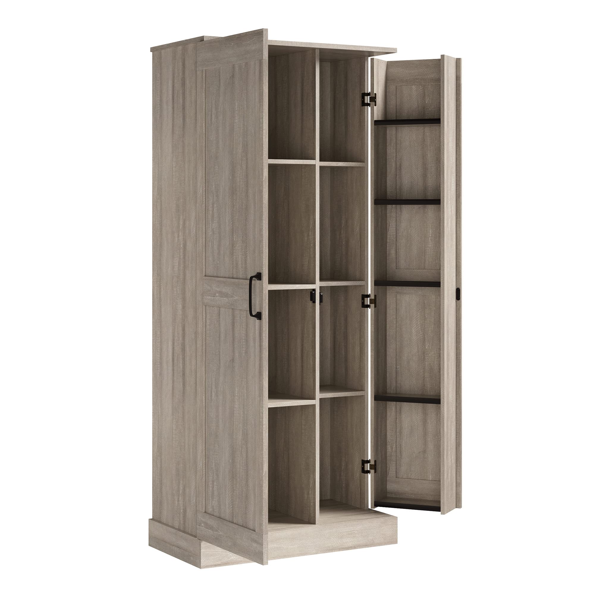Sauder Spring Maple Finish Storage Cabinet with Swing Out Door - Pantry Organizer for Kitchen, Bathroom & Office Storage Solutions