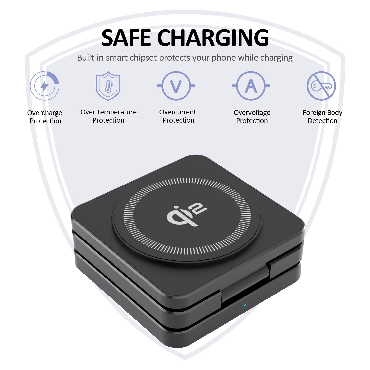25W 3in1 Magsafe Charging Station for iPhone - Fast Wireless Charger for iPhone, iWatch & AirPods - Home & Office Use