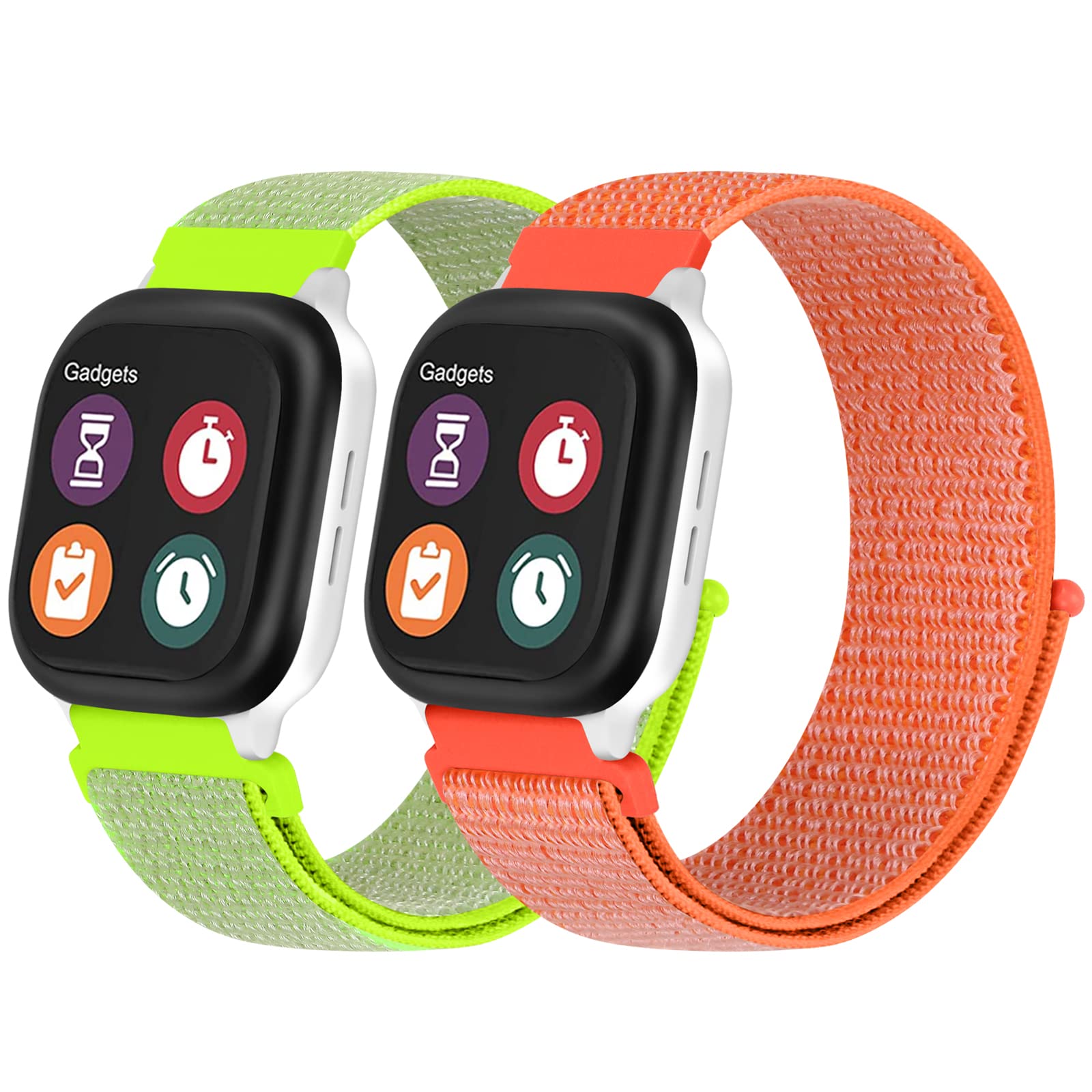 MHunter Kids Nylon Watch Band - 20mm Soft Breathable Sport Hook Loop Strap for Gizmo Watch 3 2 1 / Gabb Watch 3 2 1 / SyncUP Watch - Durable Replacement Smartwatch Bands for Boys & Girls - Perfect for School, Sports & Outdoor Activities
