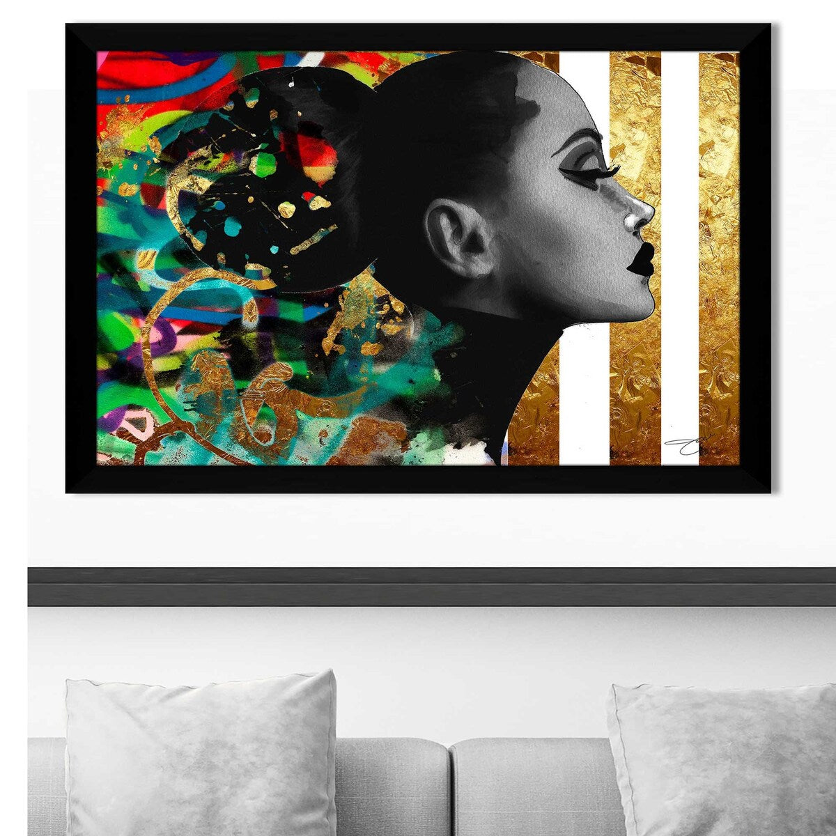 Jodi Print Afrique Model 1 - Premium Acrylic Wall Art Decor for Living Room, Bedroom & Office - Modern African Inspired Home Decor