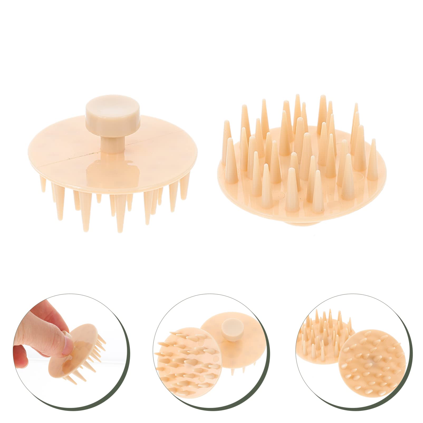 2 Pack Silicone Shampoo Brush & Scalp Massager - Gentle Hair Cleaning Comb for Shower & Bath - Perfect for Relaxing Scalp Massage & Deep Cleansing - Great Gift for Women & Men
