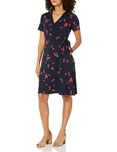 Navy Red Flowers