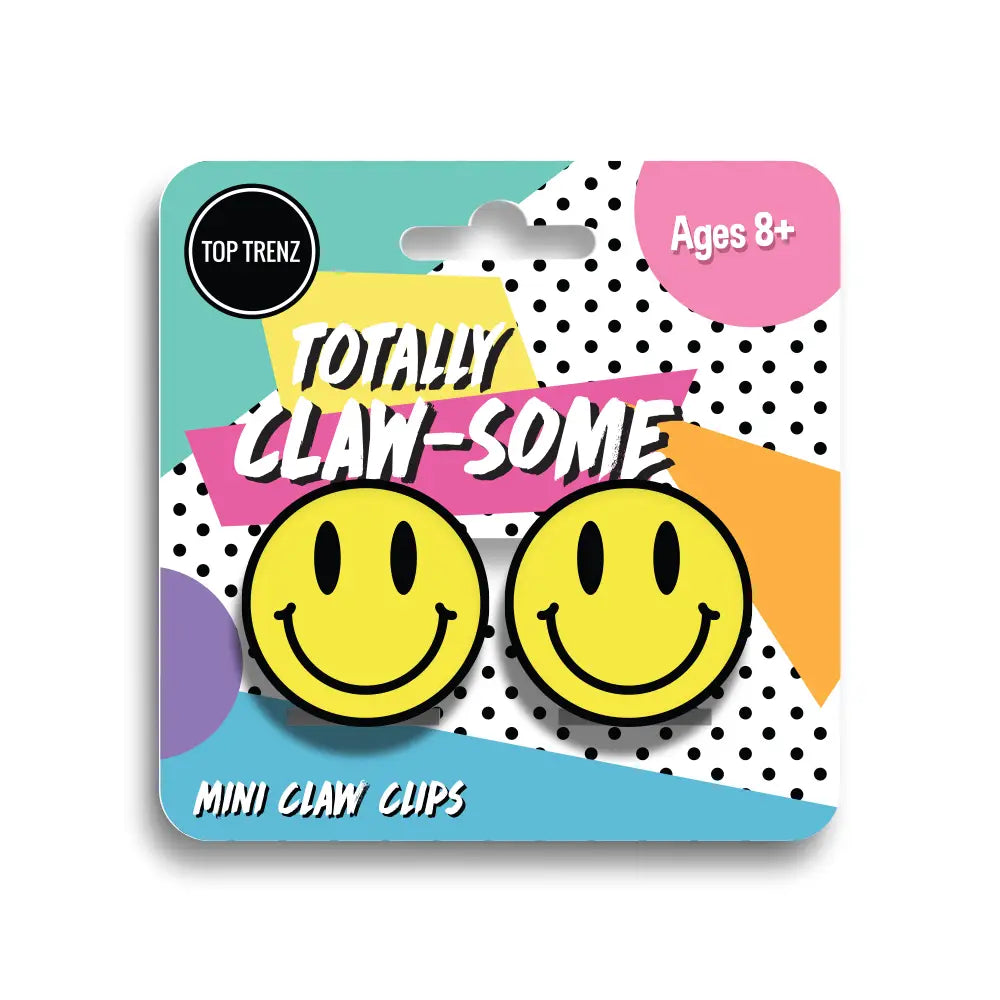 Mini Smile Claw Clips for Women - Small Hair Clips for Fine Hair, Non-Slip Barrettes for Ponytails & Updos - Perfect for School, Work & Everyday Use