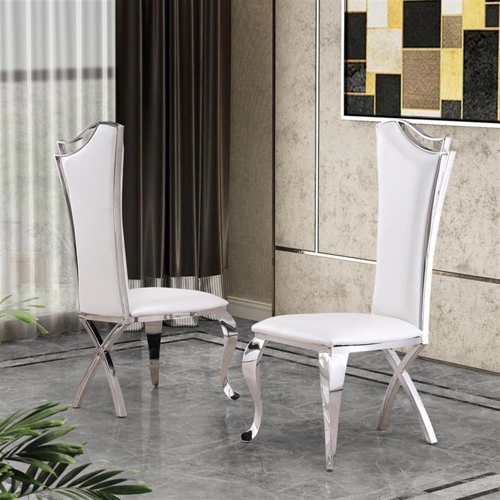 Premium 6-Piece Dining Room Set with Table, Lazy Susan & 4 Chairs - Modern White & Black Kitchen Furniture for Family Gatherings & Dinner Parties