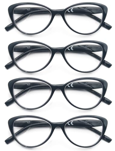 4 Paris of Black Reading Glasses
