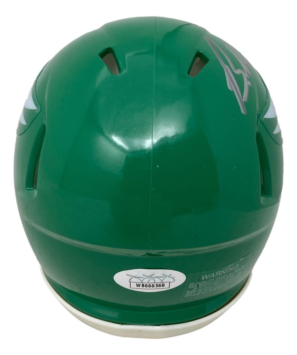 Brandon Graham Autographed Philadelphia Eagles Kelly Green Mini Speed Helmet with JSA Certificate - Perfect for NFL Collectors, Eagles Fans & Sports Memorabilia Displays