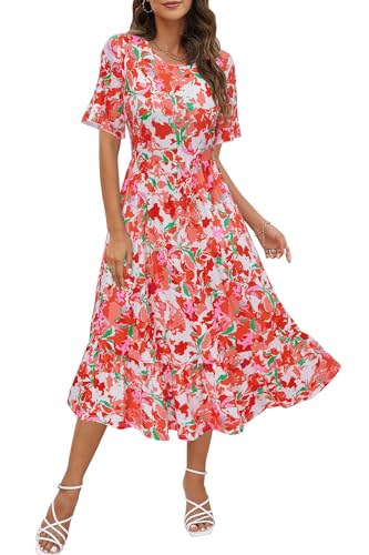 White Orange Red Floral-z02