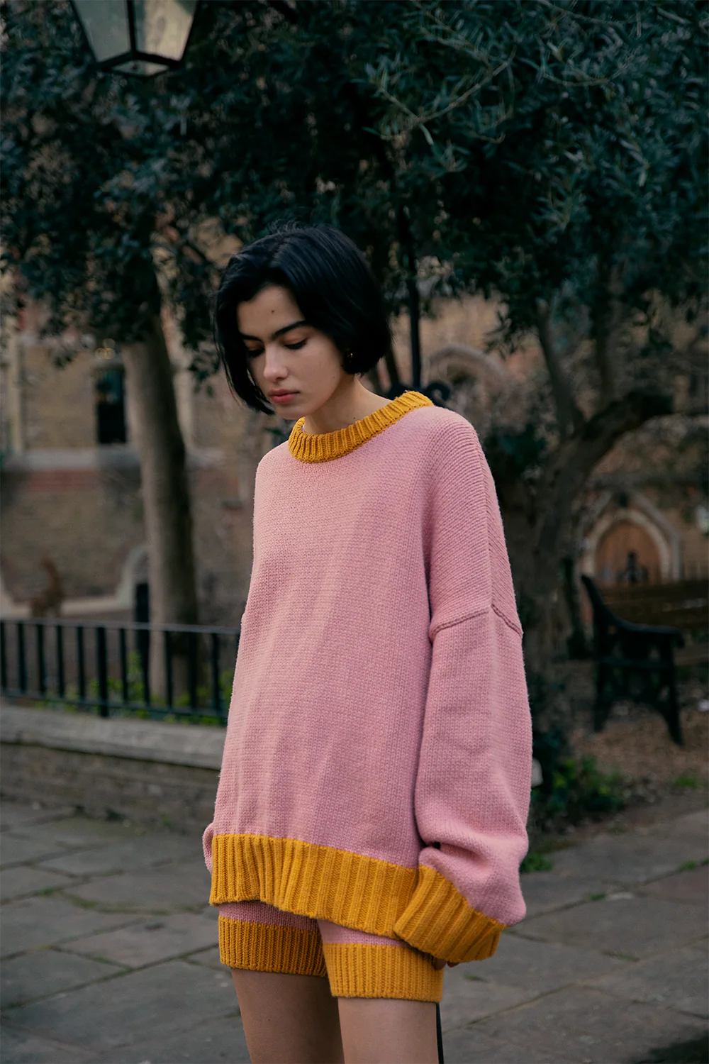 Chambord Knit Sweater in Rose - Women's Elegant Lace Knit Top for Casual & Party Wear | Perfect for Date Nights, Office Outfits & Special Occasions