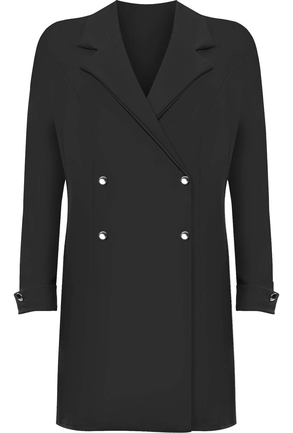 FAIRY BOUTIQUE Women's Oversized Double Breasted Blazer Dress - Long Sleeve Loose Elegant Coat Jacket for Office, Party & Formal Wear | Plus Size Outerwear