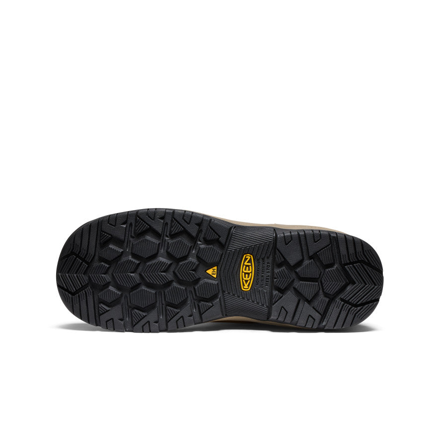 Men's Evanston Pull-On Waterproof Soft Toe Work Boots - Bison/Black - Ideal for Construction, Hiking & Outdoor Activities