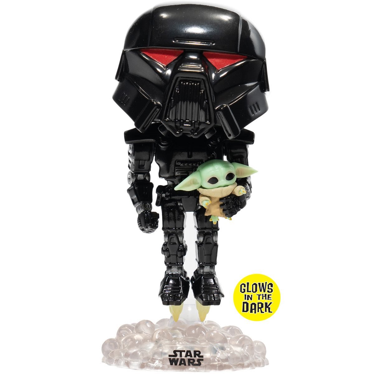 Star Wars The Mandalorian Dark Trooper Action Figure with Grogu - Collectible Toy for Fans, Gift for Kids & Adults - Perfect for Display, Play & Star Wars Merchandise Collection