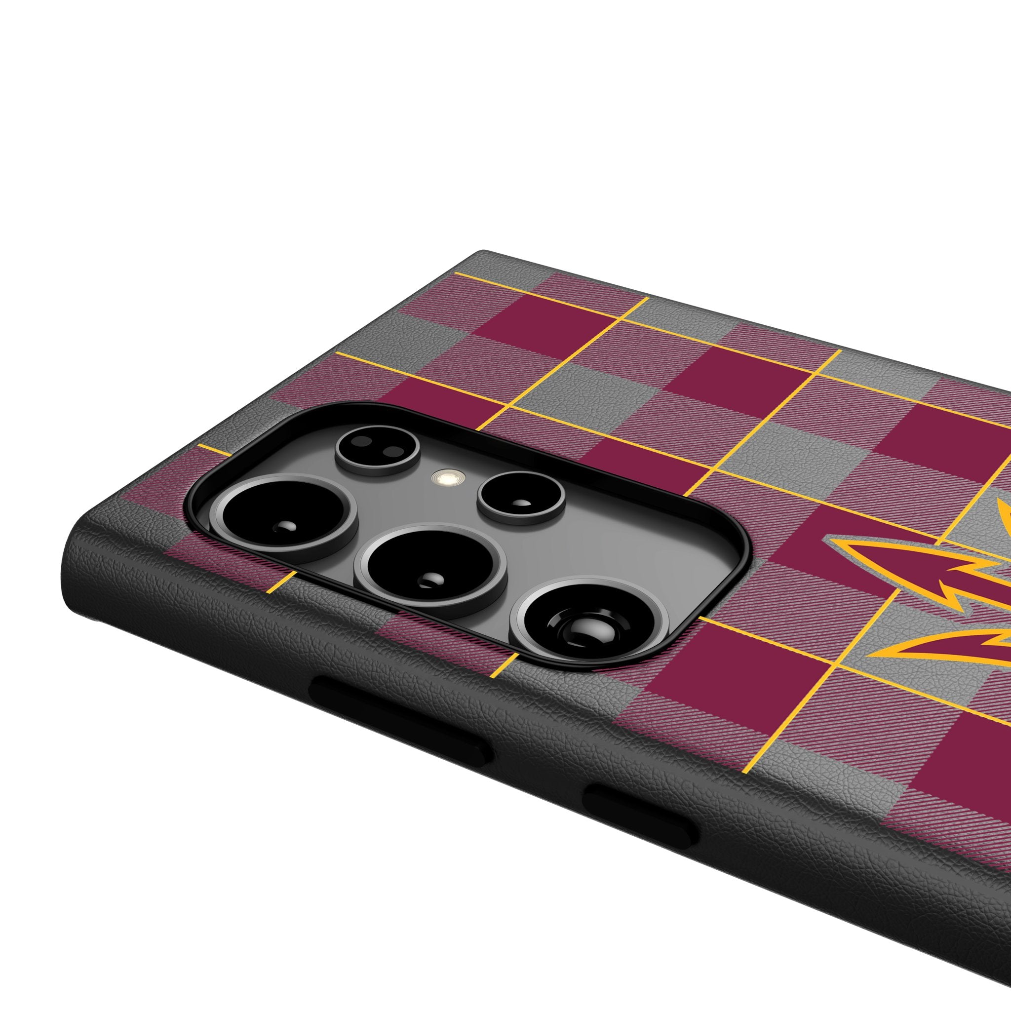 Arizona State University Sun Devils Plaid MagSafe Compatible Phone Case for Samsung Galaxy S23/S22/S21 - Durable Protective Cover for College Fans & Students - Perfect for Game Day & Campus Life