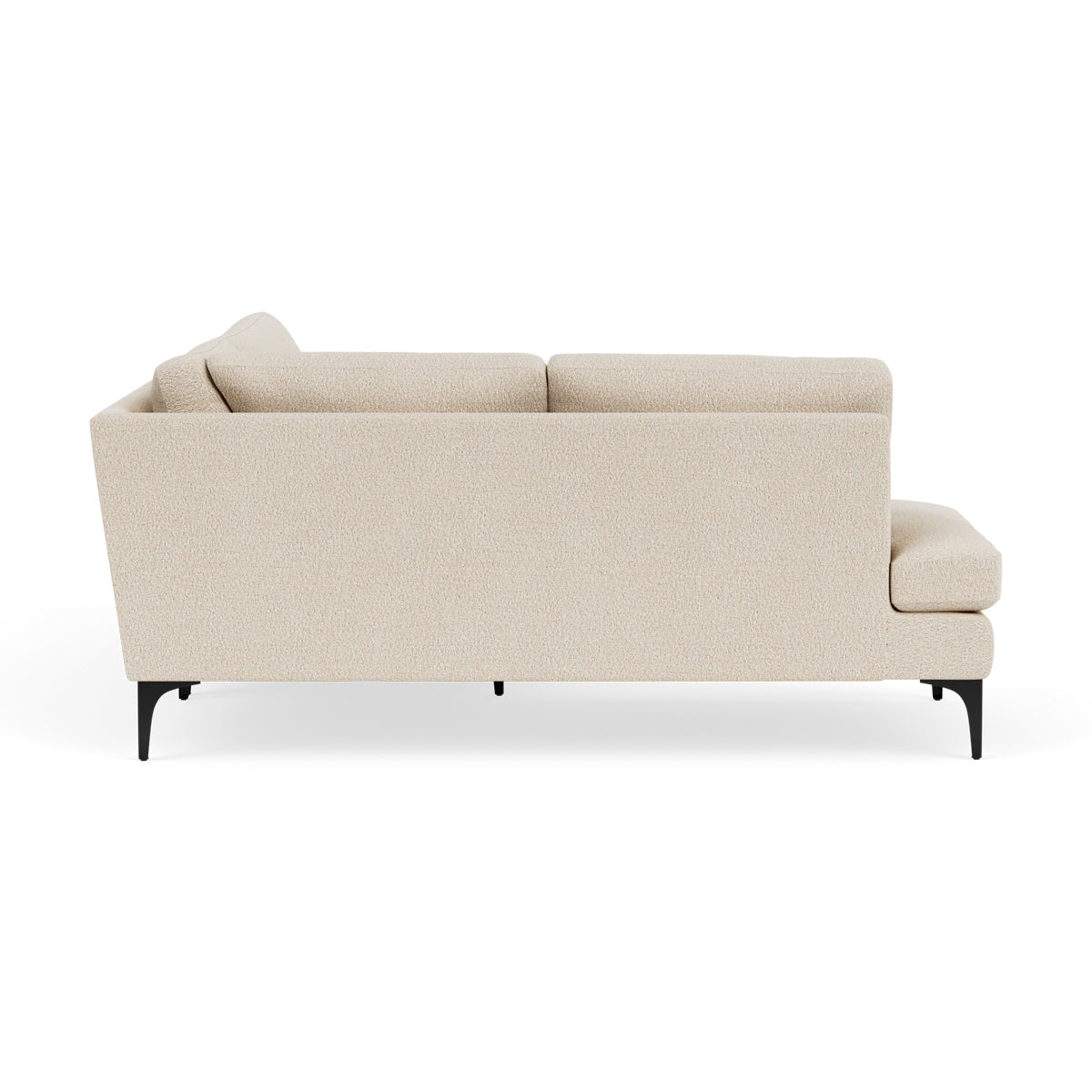 Astha Boucle Left Corner Sofa - Modern L-Shaped Sectional Couch for Living Room, Lounge & Office - Soft Fabric Upholstery, Comfortable Seating for Home Decor