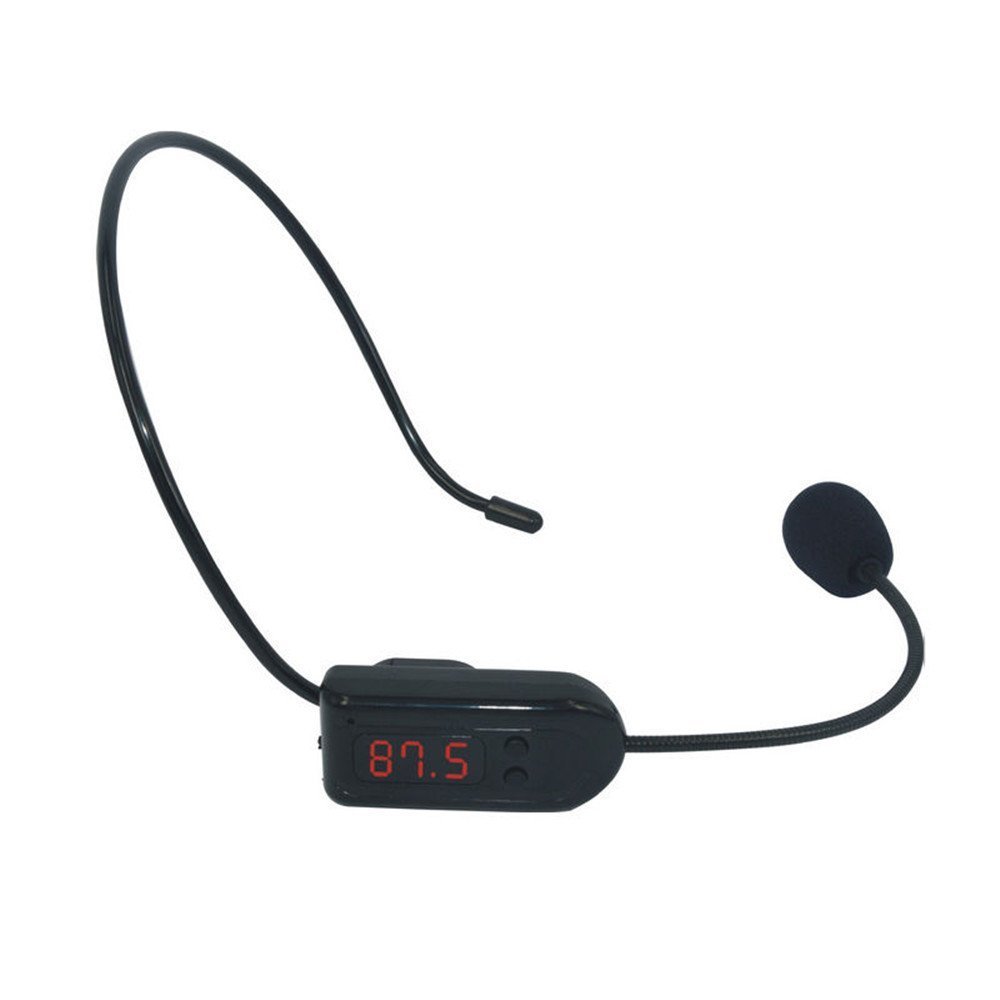 Wireless FM Condenser Microphone Headset with Rechargeable Battery - Hands-Free Megaphone Mic for Voice Amplification | Perfect for Church Services, Tour Guides, Teachers, Sales Presentations, Conferences, Road Trips & Karaoke Parties