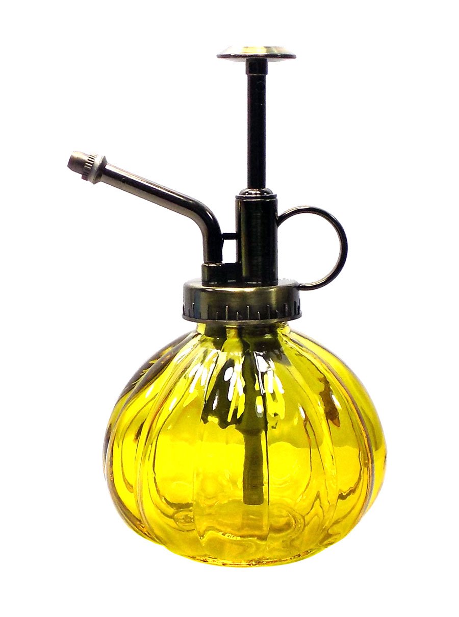 Premium Glass Water Spray Bottle for Plants, Hair & Cleaning - Mustard Yellow - Eco-Friendly Misting Bottle for Home, Salon & Garden Use