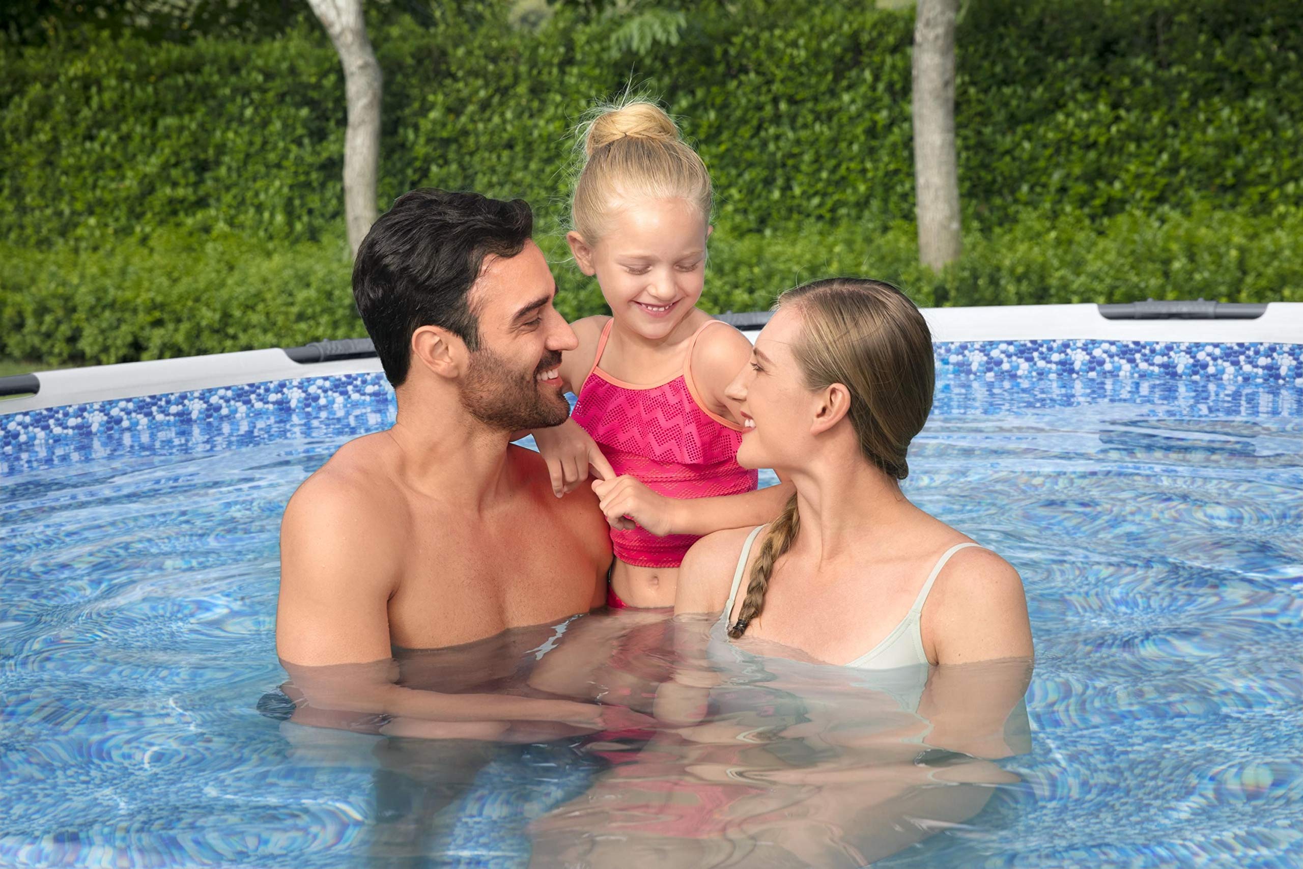 Bestway Steel Pro MAX Frame Above Ground Swimming Pool Set with Filter Pump, 14ft x 33in (427cm x 84cm), Light Gray - Perfect for Backyard Family Fun & Summer Outdoor Activities