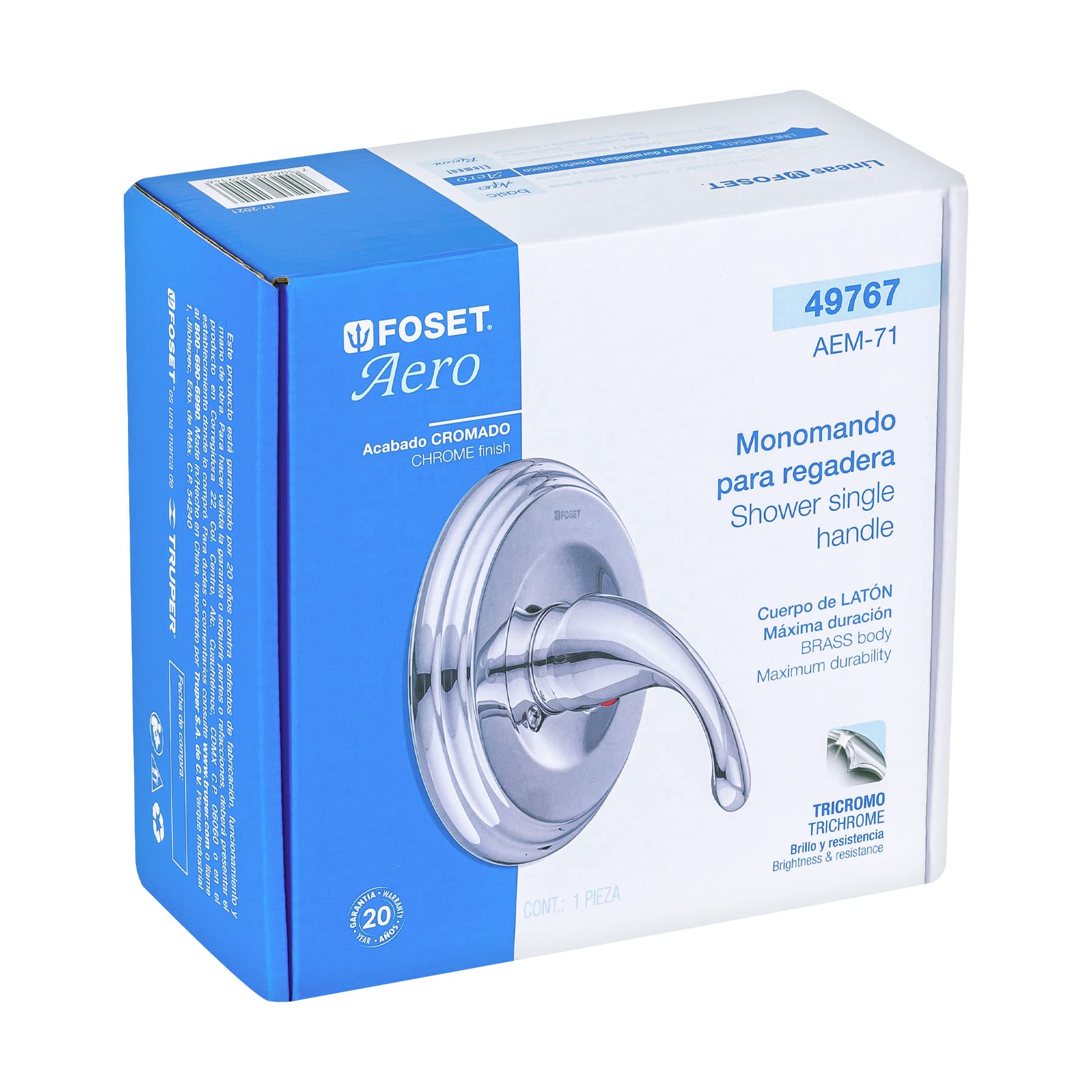 Aero Single Lever Shower Faucet - Modern Bathroom Fixture for Easy Temperature Control | Perfect for Home, Hotel & Spa Renovations